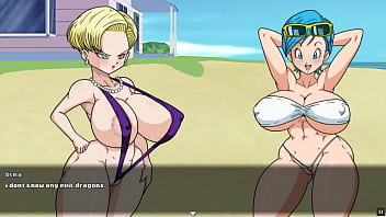 Super Bi-atch Z Tournament 2 [Dragon Ball Hentai game Parody] Ep.2 android Legitimate fuck-fest fight against her doppleganger